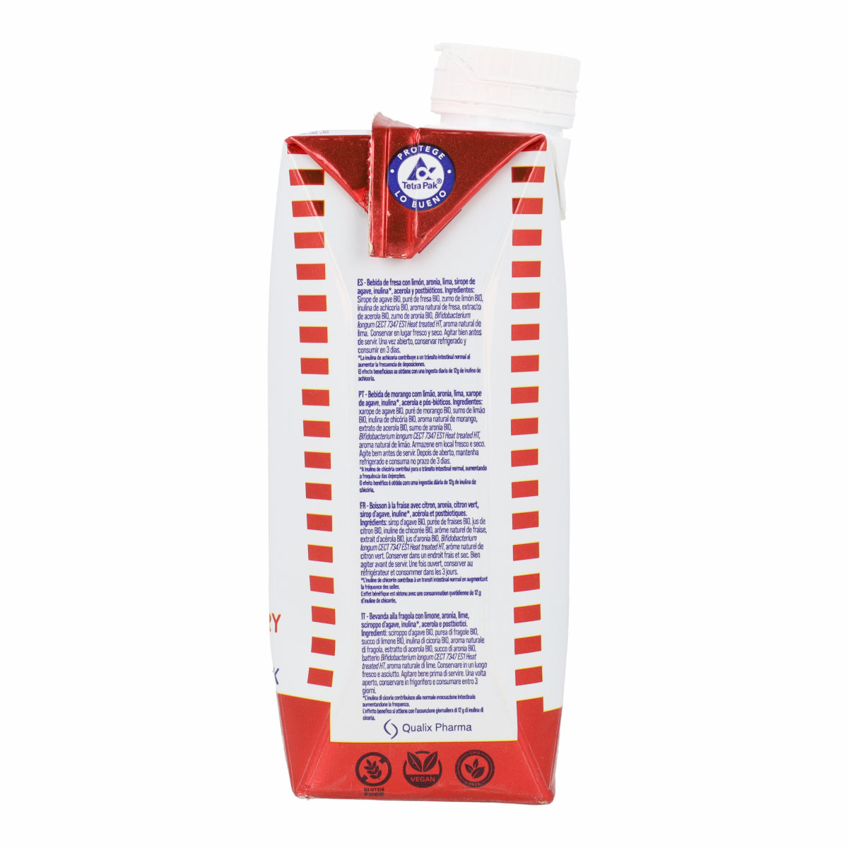Healthy Drink Fresa y Lima Bio con Post-bióticos y Vitamina C MOONDRIKS 330 ml
