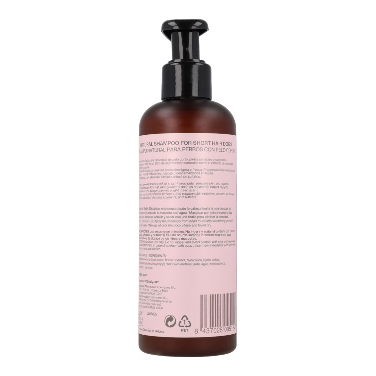 Champú perros teckel- Especial pelo corto Masco Beauty 250 ml