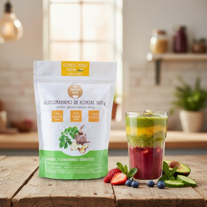 Harina de glucomanano puro  The Konjac Shop 500g