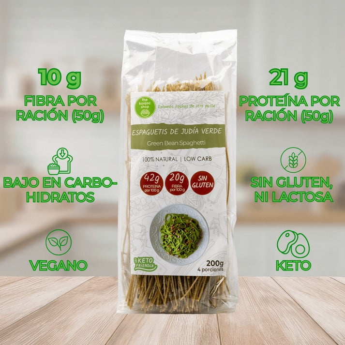 Espaguetis de Judía verde The Konjac Shop 200g
