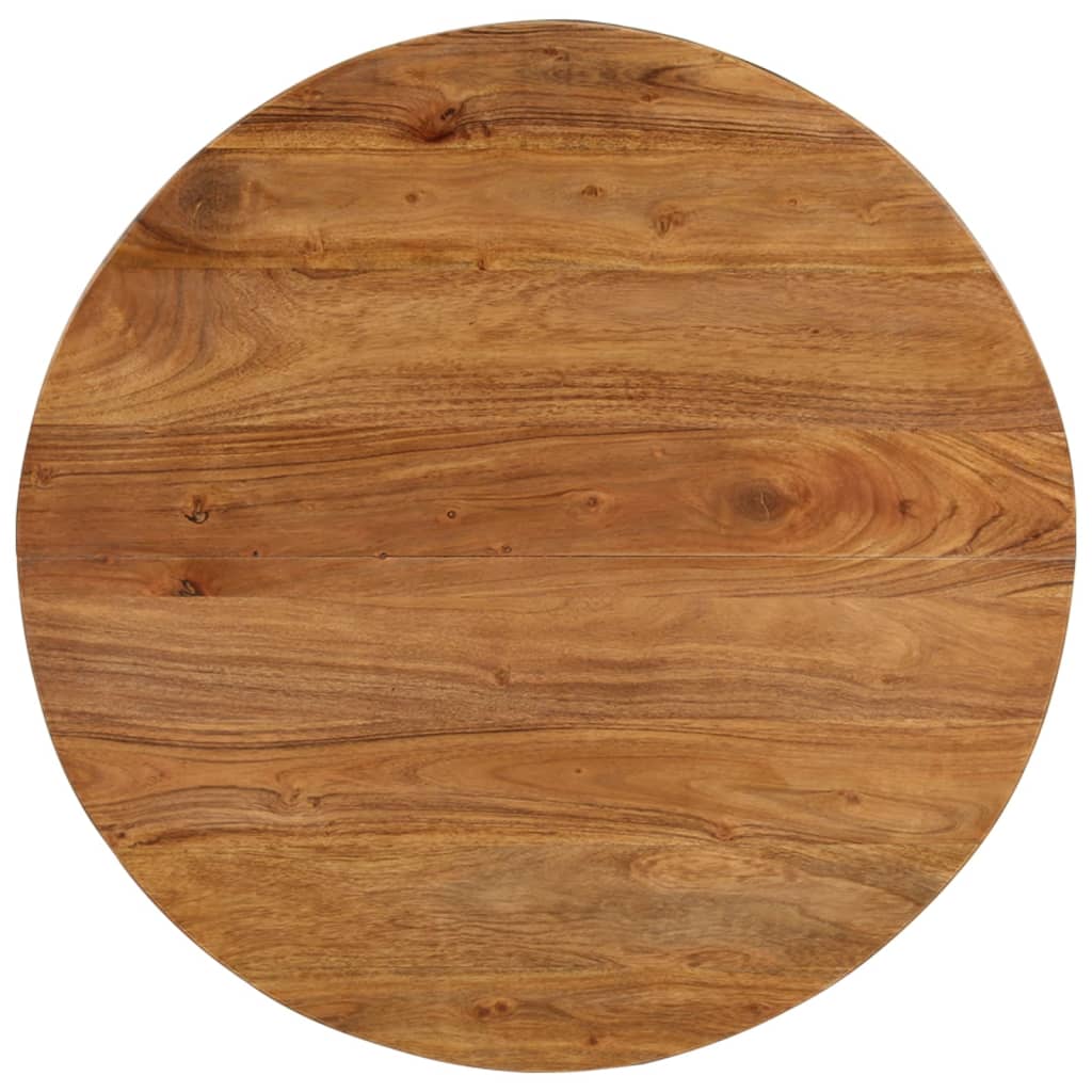 Mesa De Centro De Madera Maciza De Acacia 65x65x32 Cm_2