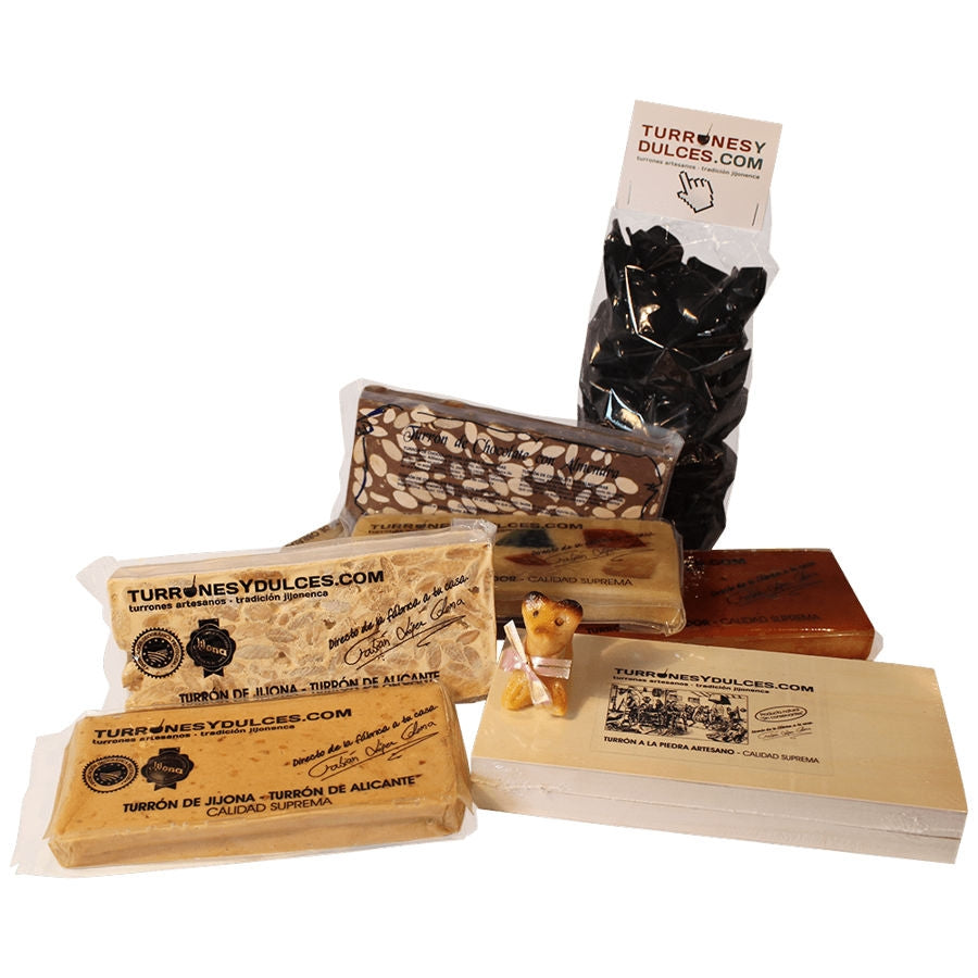 Lote Jijonenco Artesano. Pack Con Turrones Artesanos, Bombones Y Regalo De Mazapán._0