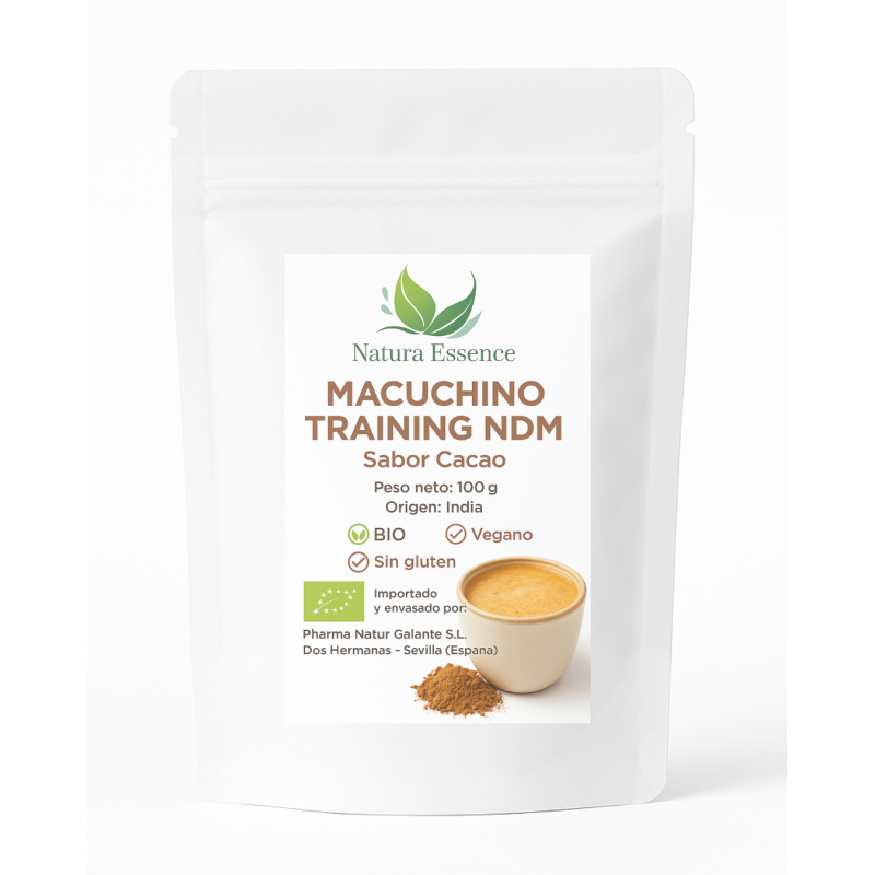 Macuchino Training Eco Sabor Cacao 100g – Mezcla Natural Con Maca, Avena Y Cacao ecológico_0