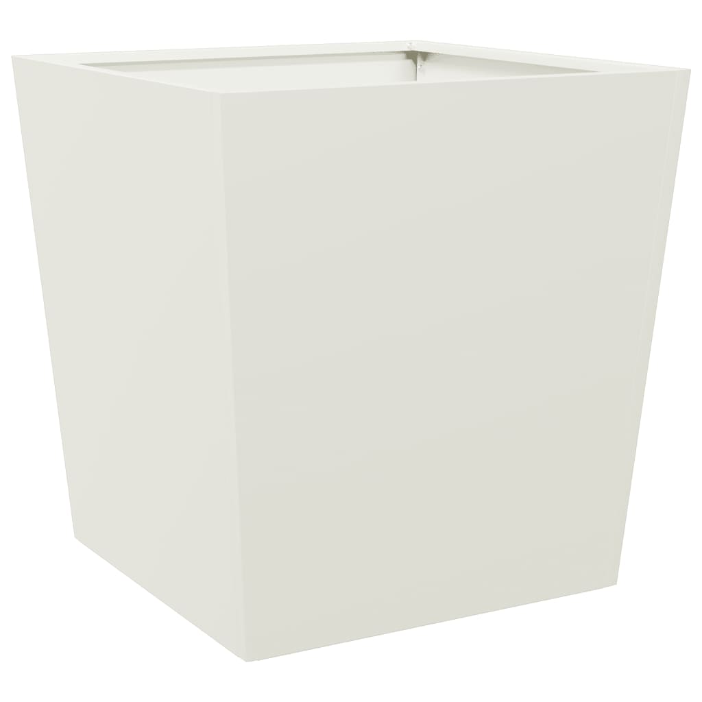 Jardinera De Acero Blanca 50x50x50 Cm_5