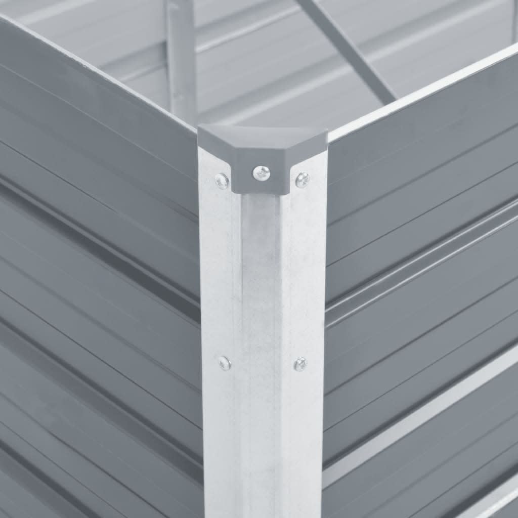 Arriate De Acero Galvanizado Gris 400x80x45 Cm_5
