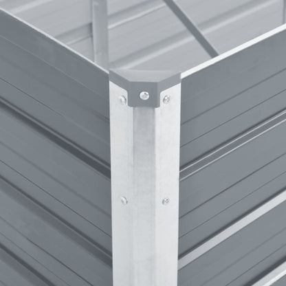 Arriate De Acero Galvanizado Gris 400x80x45 Cm_5
