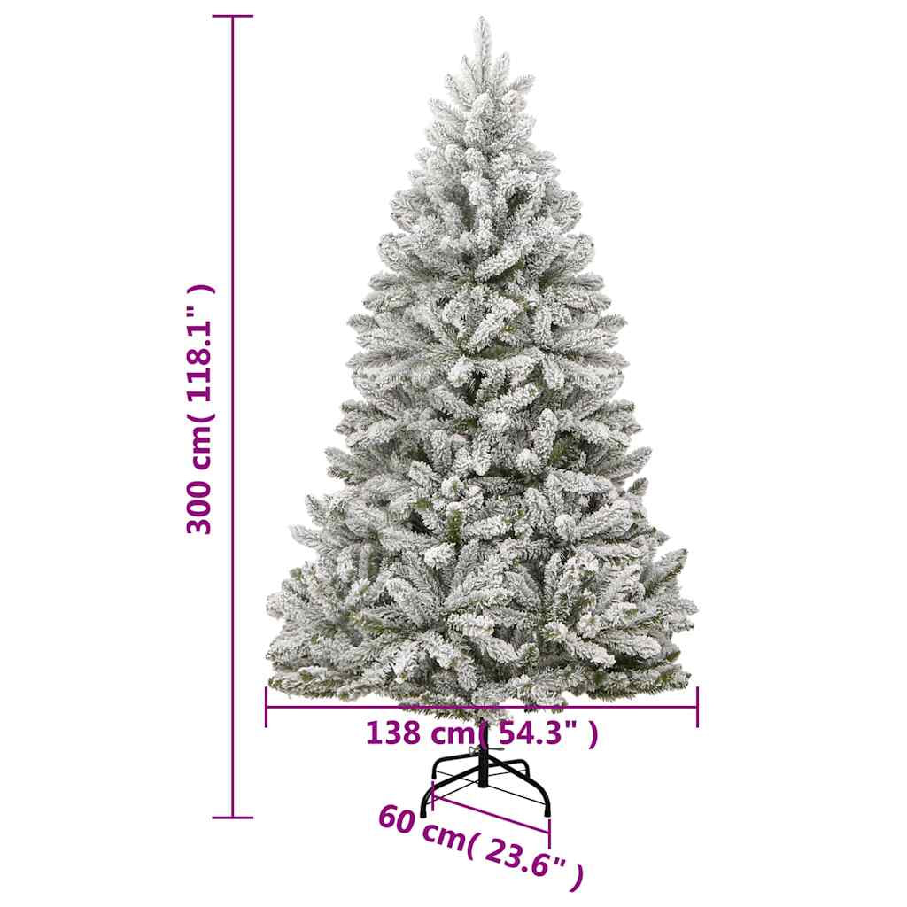 Vidaxl Árbol De Navidad Artificial Con Bisagras 300 Led Y Bolas 300 Cm_2