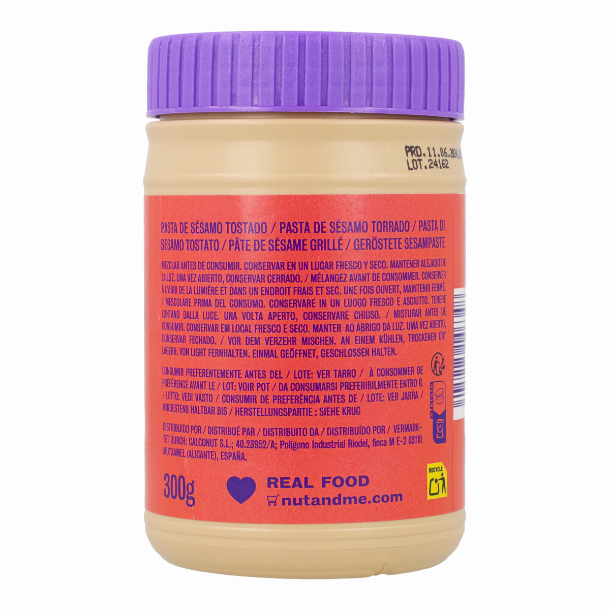 Crema de Sesamo Tostado Tahini 300 g Nut&me