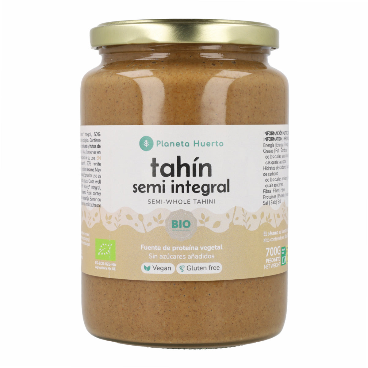 Tahín Semi Integral ECO Planeta Huerto 700 g