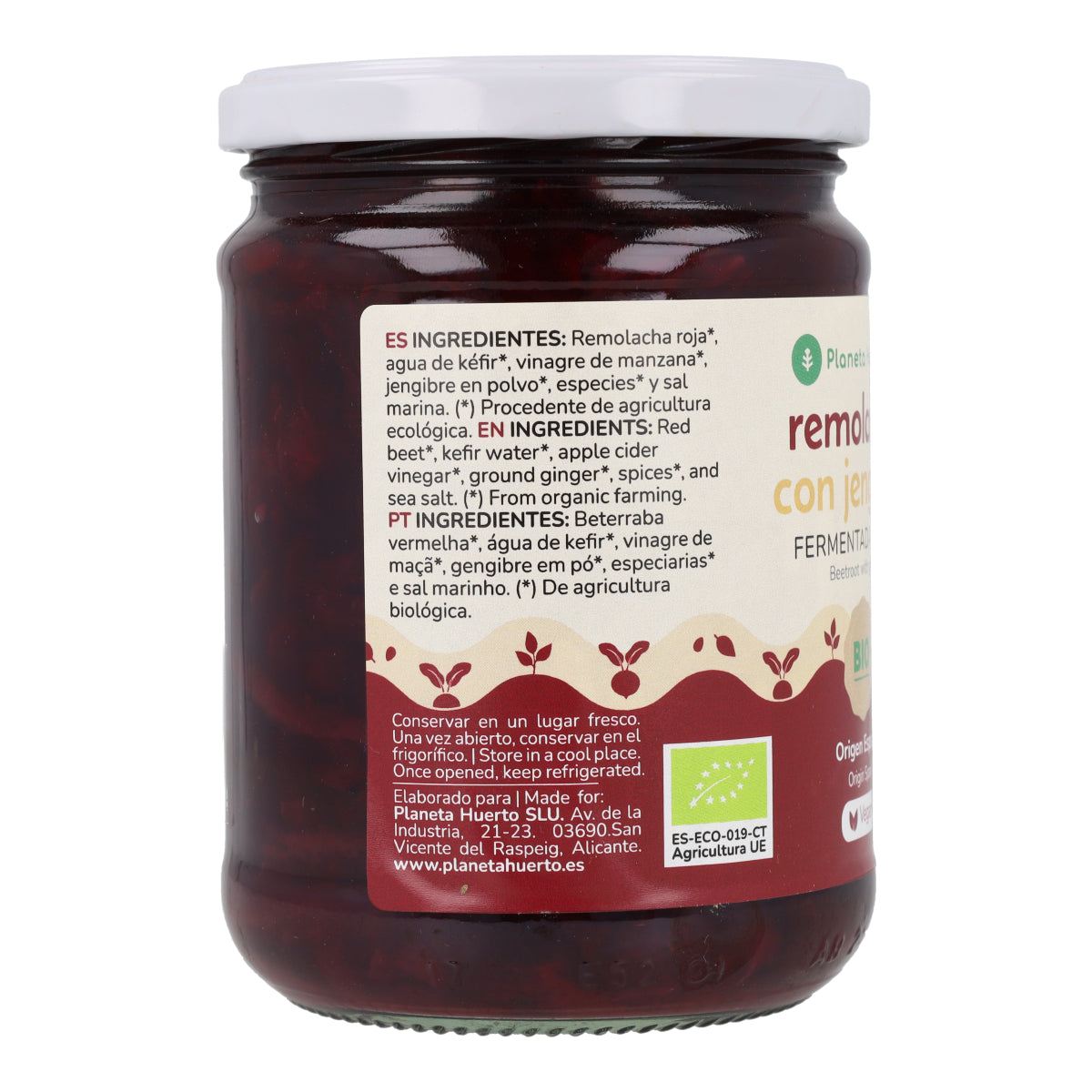 Remolacha fermentada con jengibre Eco Planeta Huerto 420 g
