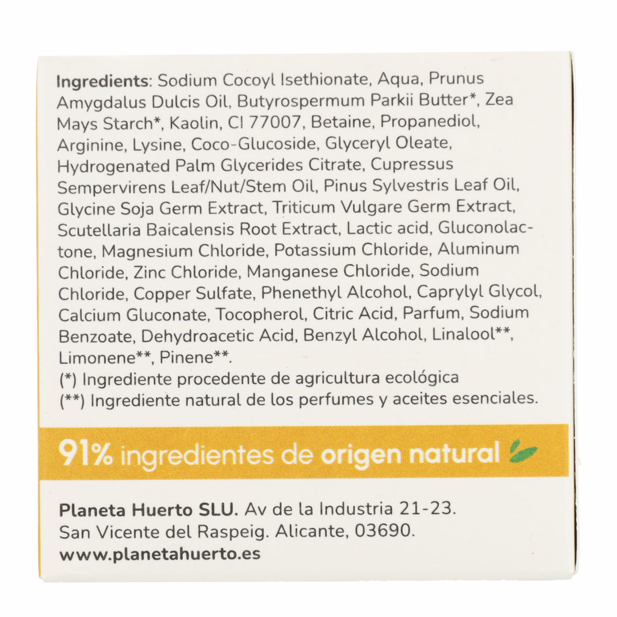 Champú sólido Fortalecedor con Aminoácidos Planeta Huerto 85 g