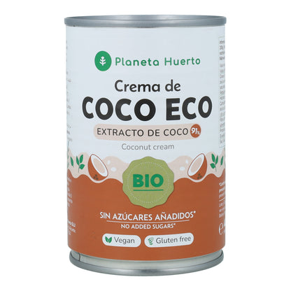 Crema de coco concentrada 91% para cocinar ECO Planeta Huerto 400 ml