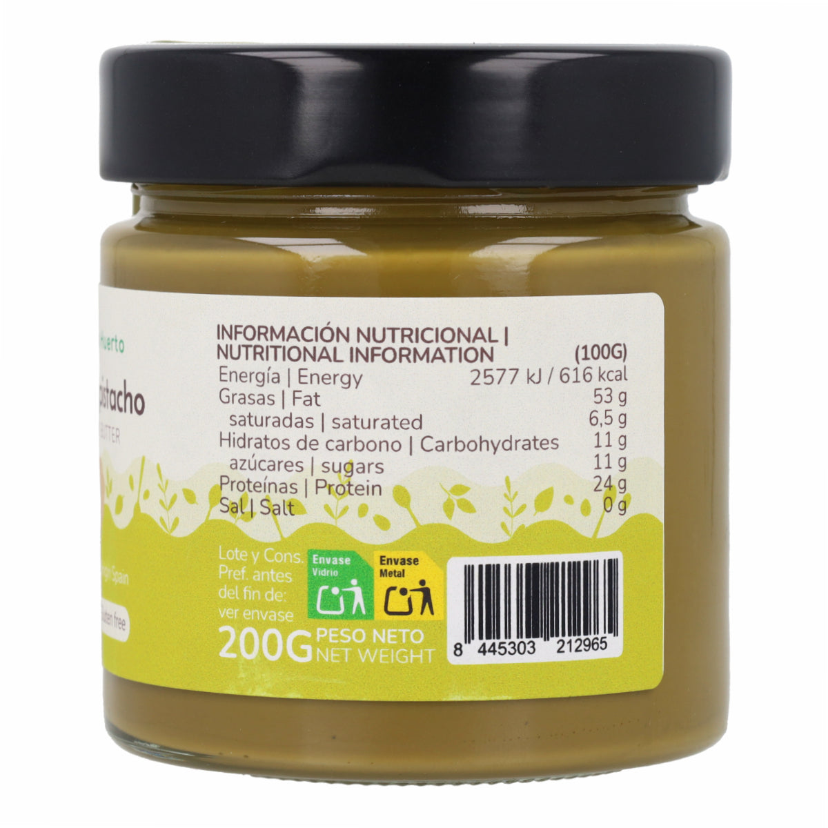 Crema de Pistacho suave 100% ECO Planeta Huerto 200 g