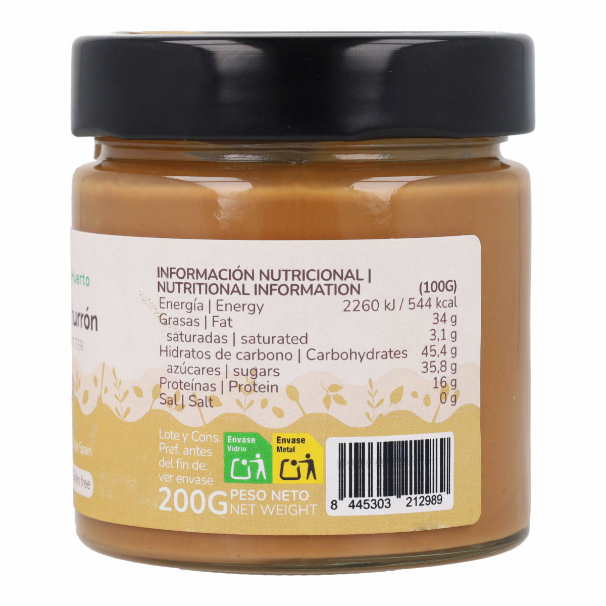 Crema de Turrón suave 100% ECO Planeta Huerto 200 g