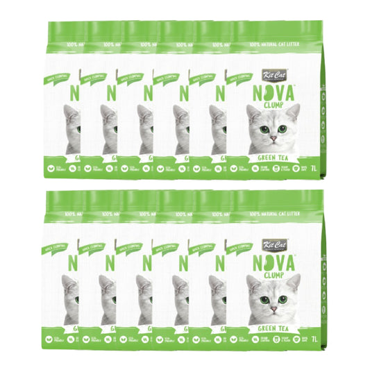 Kit Cat Nova Pack Ahorro 12 - Green Tea 7 L Arena Vegetal para gatos
