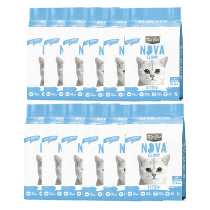 Kit Cat Nova Pack Ahorro 12 - Kitten 7 L Arena Vegetal para gatos