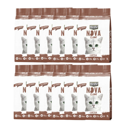 Kit Cat Nova Pack Ahorro 12 - Coffee 7 L Arena Vegetal para gatos