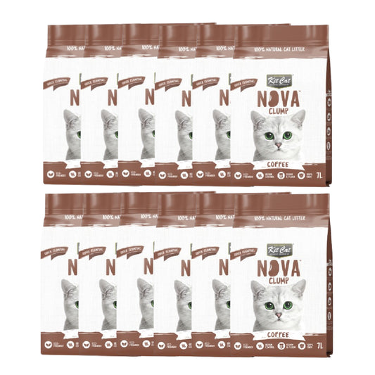 Kit Cat Nova Pack Ahorro 12 - Coffee 7 L Arena Vegetal para gatos
