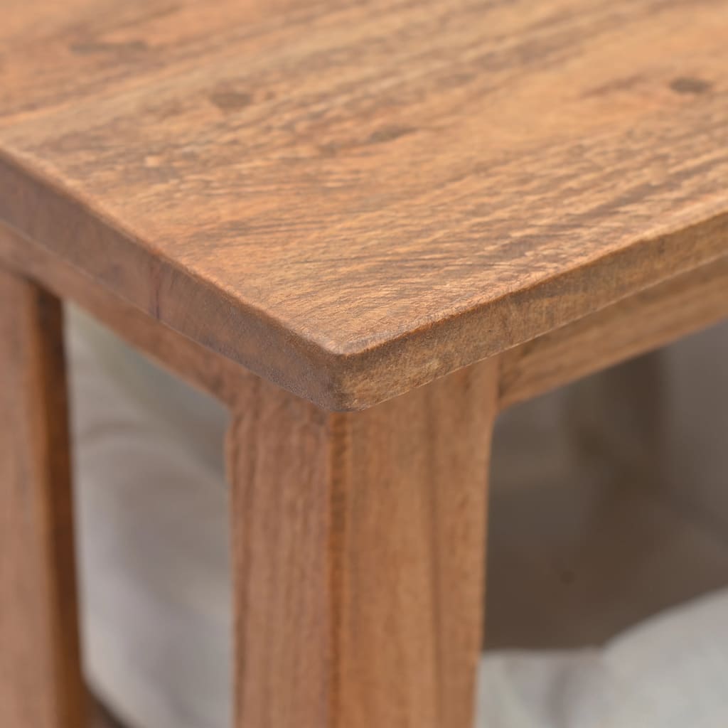 Mesa Consola De Madera Maciza De Caoba 69x28x70 Cm_4