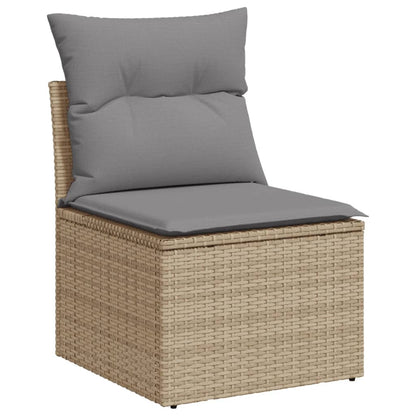 Set Sofás De Jardín 7 Piezas Y Cojines Ratán Sintético Beige / Vetonek_2