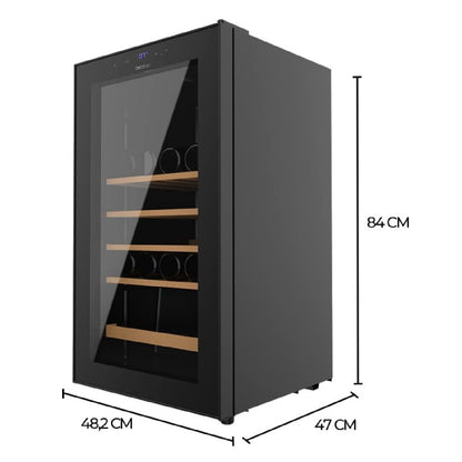 Vinoteca 36 Botellas Bolero Grandsommelier 36000 Black. 95 Litros, Temperatura Regulable, Sistema Compresor De Enfriamiento, Panel De Control Táctil_2