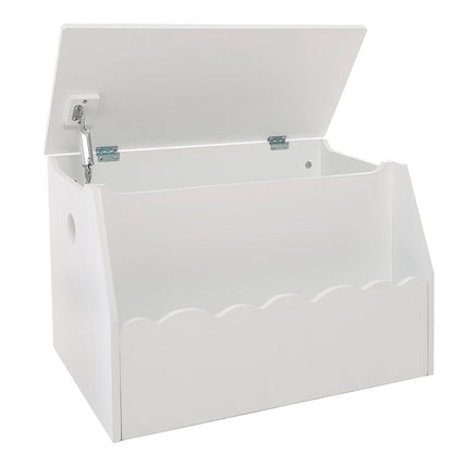 Well Home - Cofre Juguetes Y Biblioteca Blanco Funcionalidad Y Estilo Para Los Más Pequeños 57,5 X 37,5 X 38,5 Cm