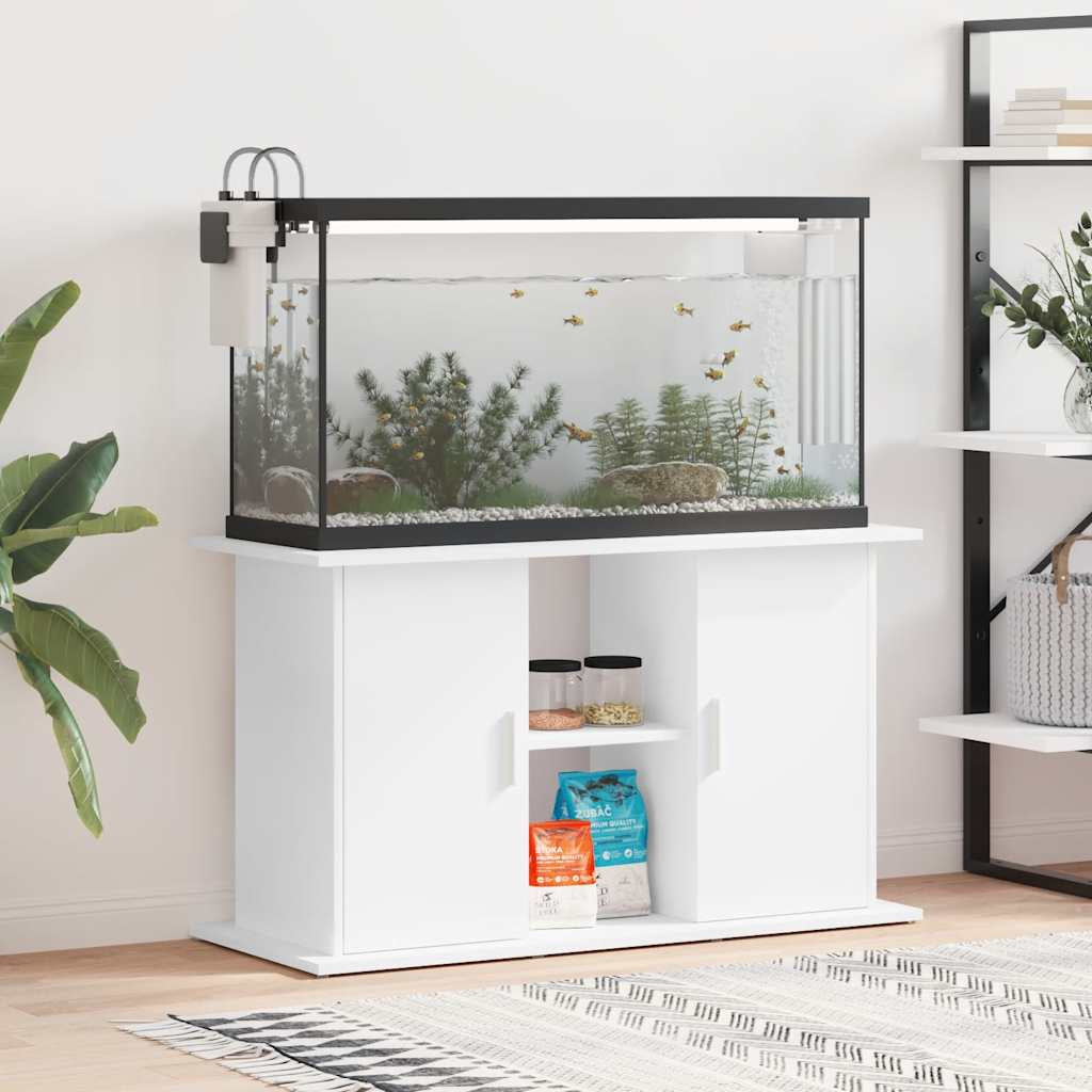 Vidaxl Soporte Para Acuario Madera De Ingeniería Blanco 101x41x58 Cm_1