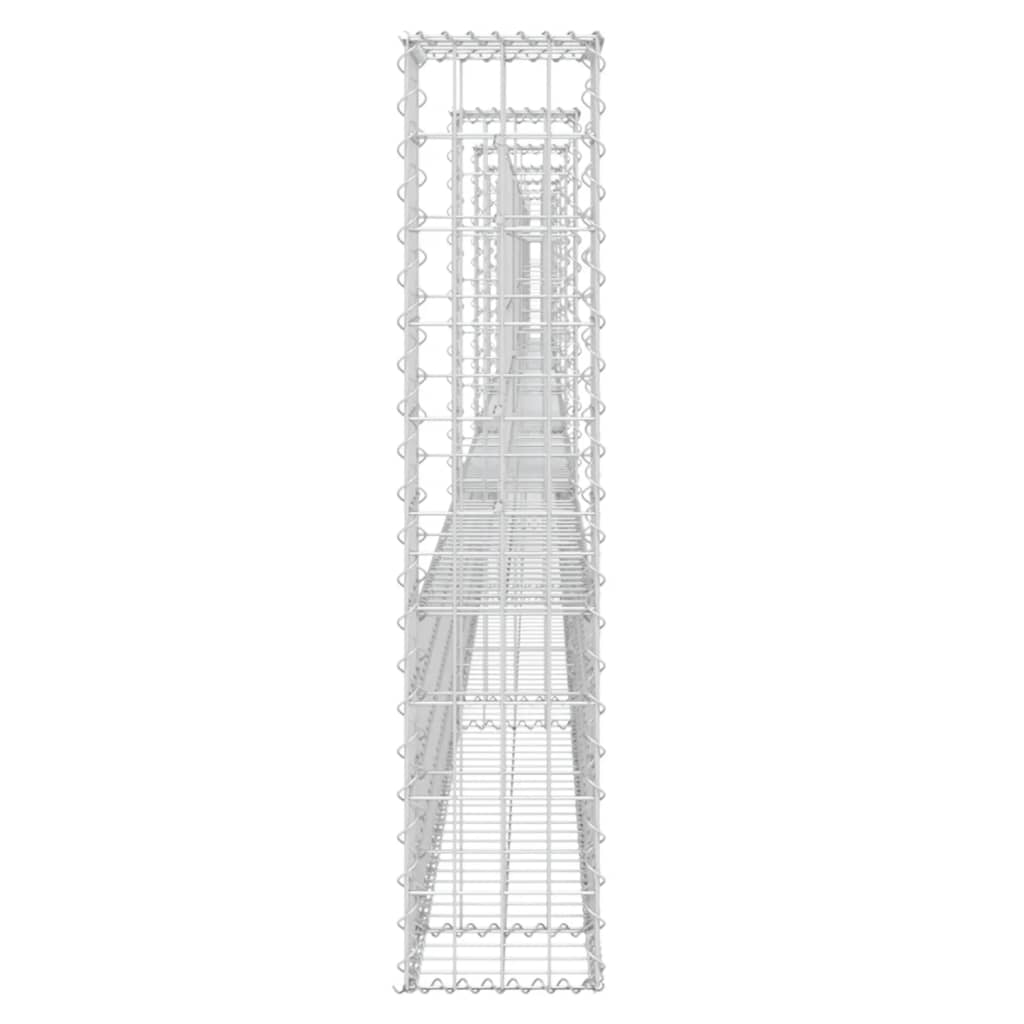 Cesta De Gaviones Forma De U 6 Postes De Hierro 620x20x100 Cm / Vetonek_4