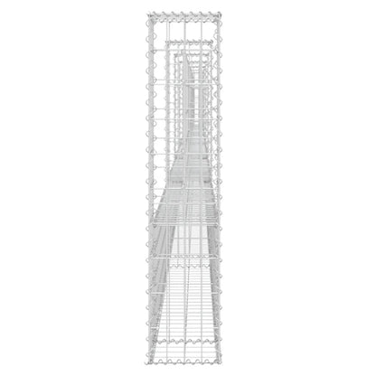 Cesta De Gaviones Forma De U 6 Postes De Hierro 620x20x100 Cm / Vetonek_4