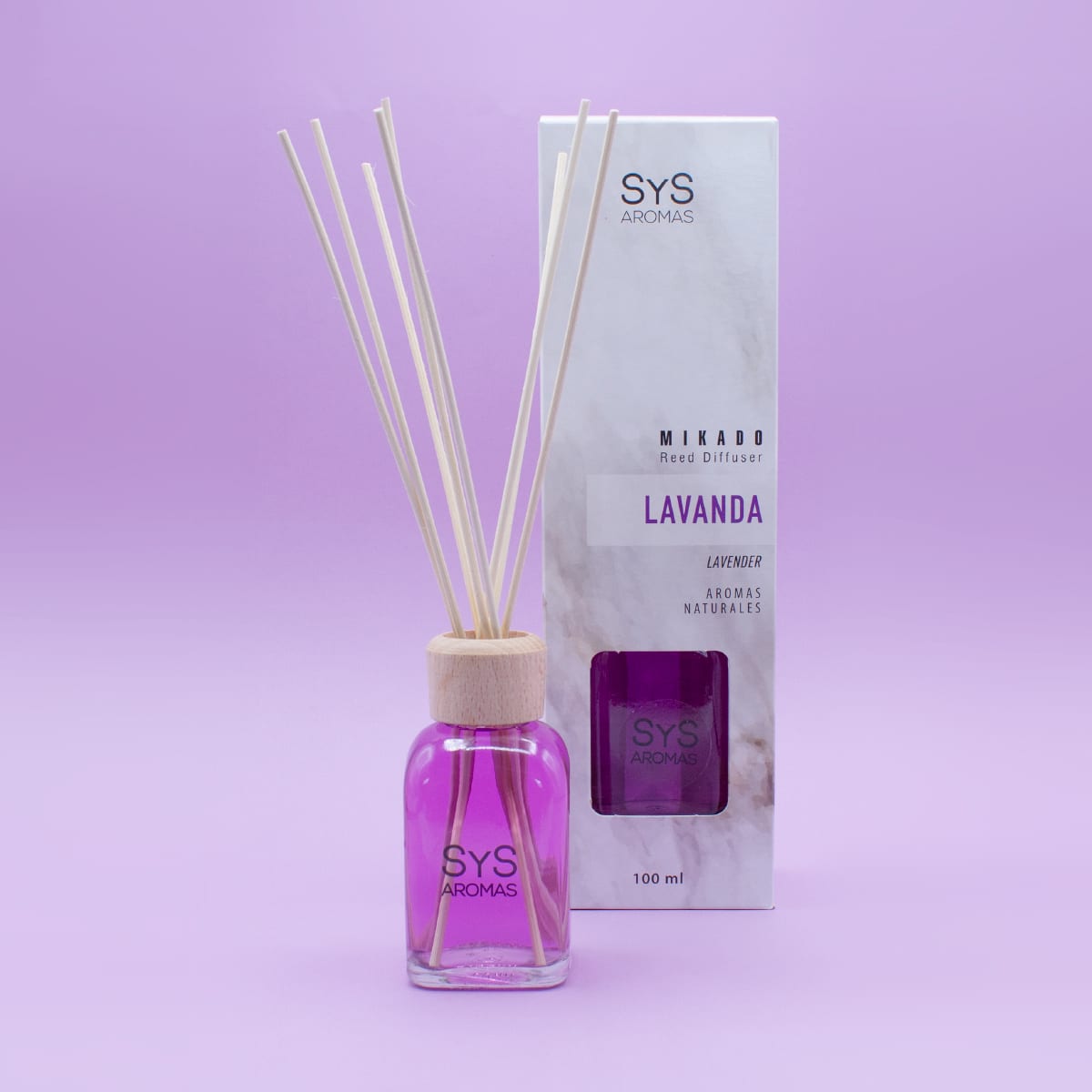 Ambientador Mikado Lavanda Mármol SYS Aromas 100 ml | Floral y Agreste | Relajante_2
