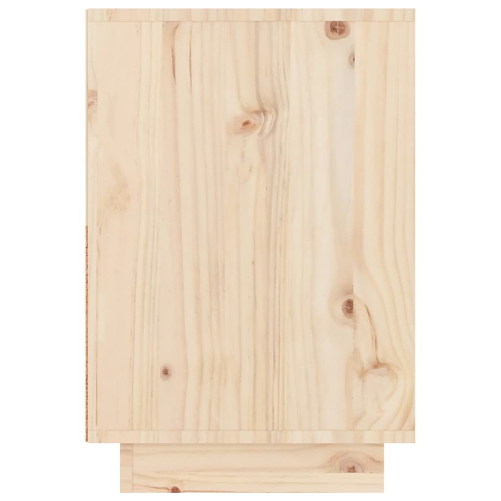 Mesita De Noche Madera Maciza De Pino 60x34x51 Cm_2