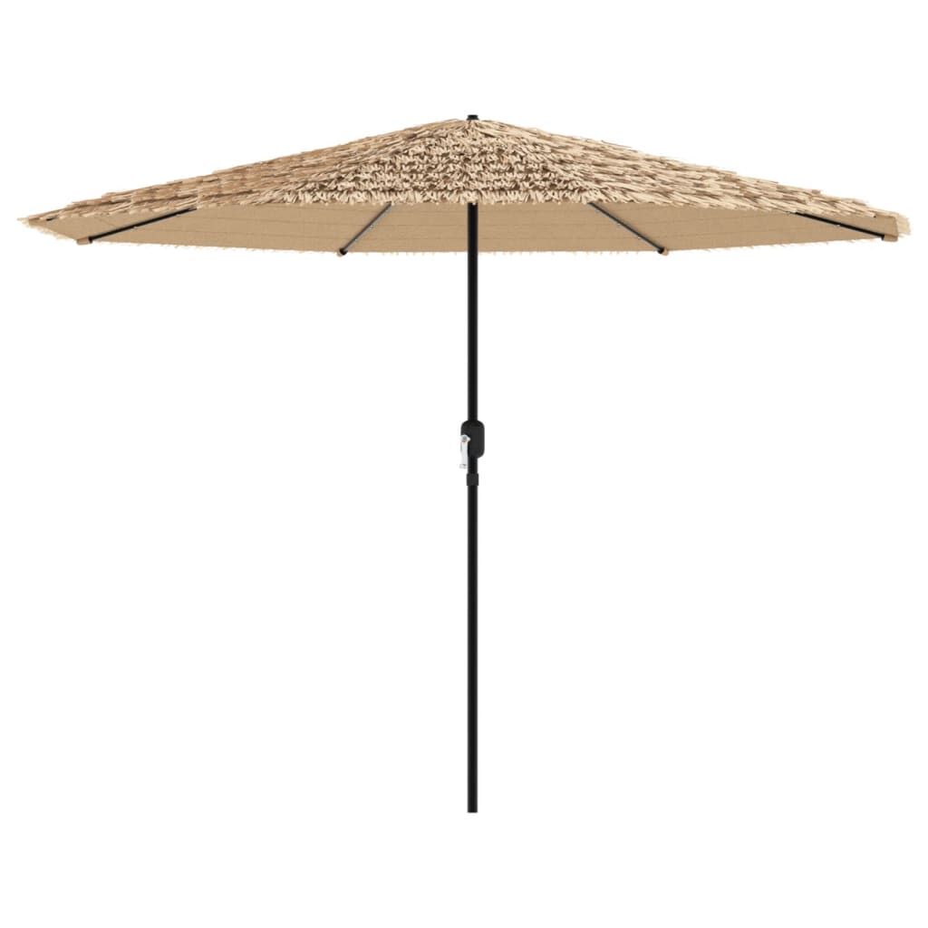 Vidaxl Sombrilla De Jardín Con Leds Poste Acero Marrón 388x388x248 Cm_3