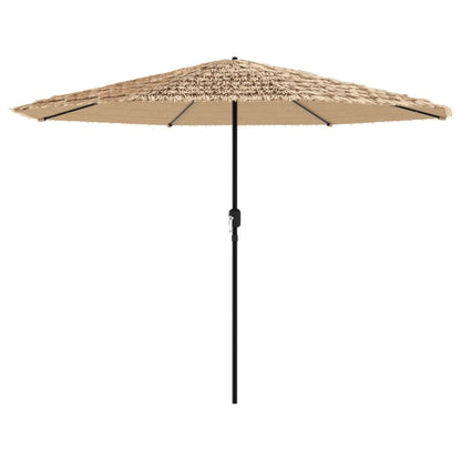 Vidaxl Sombrilla De Jardín Con Leds Poste Acero Marrón 388x388x248 Cm_3