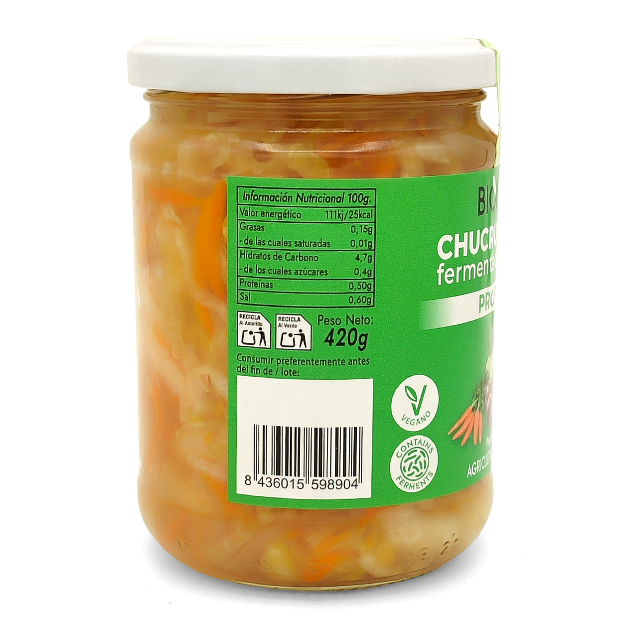Chucrut Mix Fermentado De Verduras Eco Bionsan 420gr_1