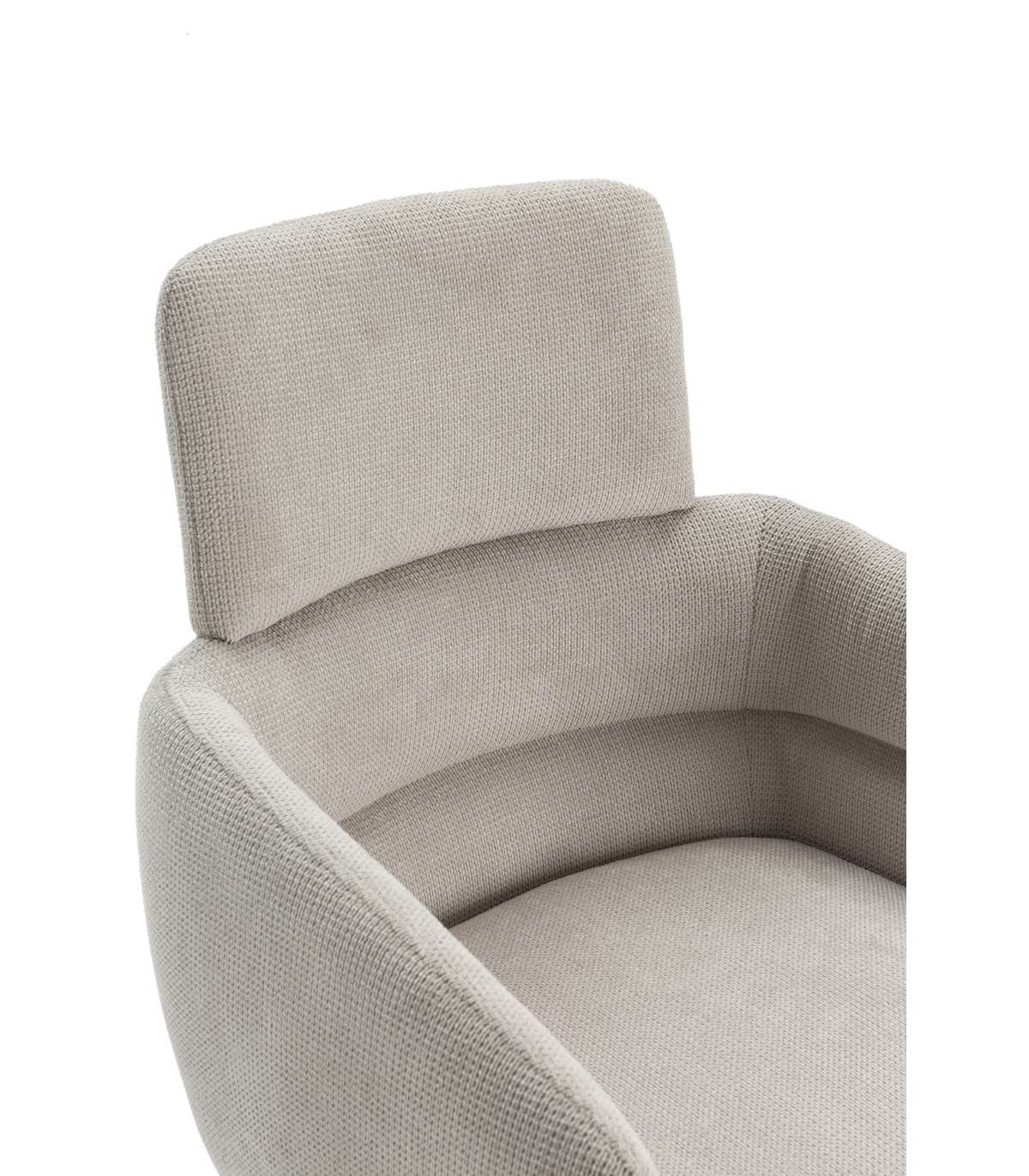 Pack De 2 Sillones Giratorios Modelo Maggie Tapizado Textil Gris Claro, 93cm(alto) 58cm(an_3