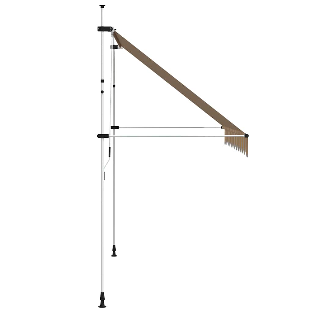 Toldo Manual Retráctil 300 Cm Amarillo Y Azul A Rayas_3