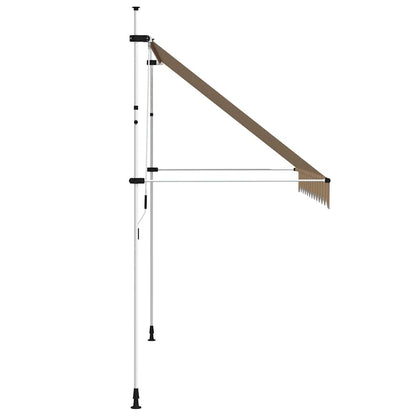 Toldo Manual Retráctil 300 Cm Amarillo Y Azul A Rayas_3