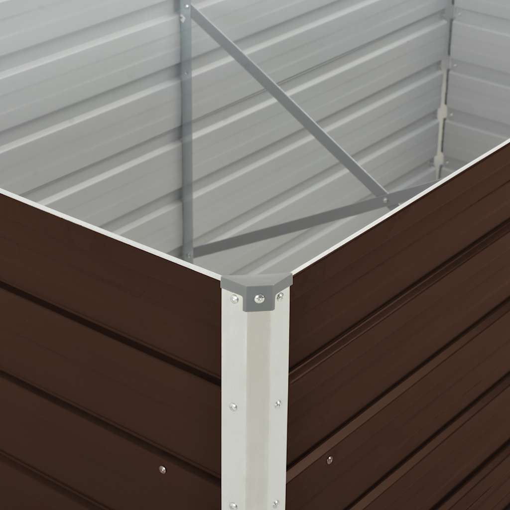 Mesa De Cultivo De Acero Galvanizado Marrón 160x80x77 Cm_5