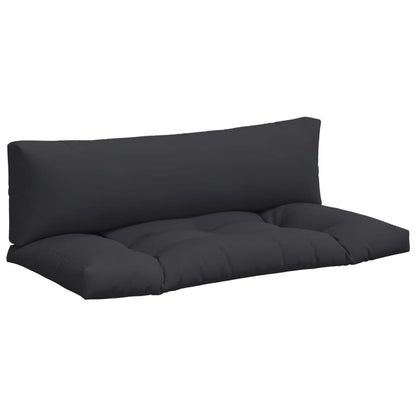 Vidaxl Cojines Para Palets 2 Unidades Tela Negro_0