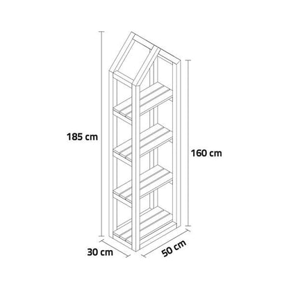 Estantería de madera Natural Campanile Indoor L
