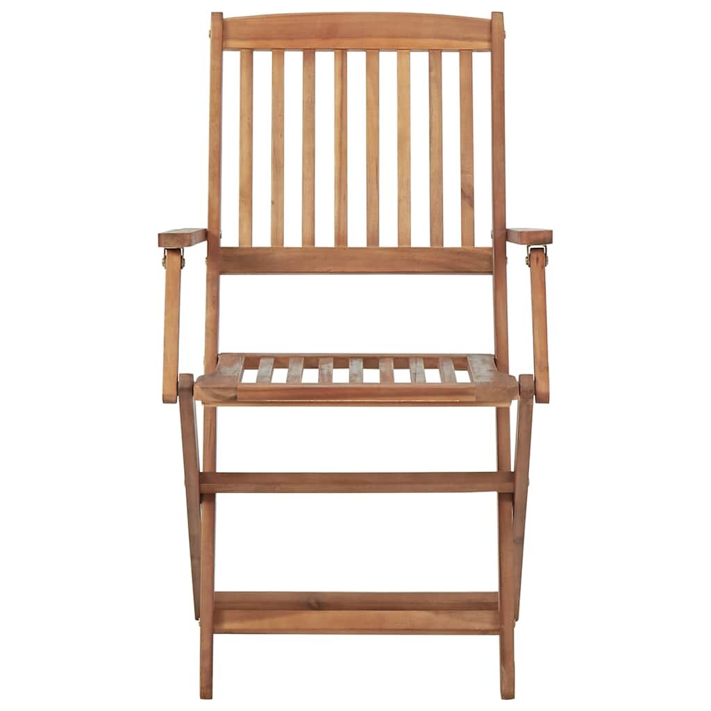Vidaxl Sillas De Jardín Plegables 8 Uds Madera Maciza Acacia Y Cojines_4