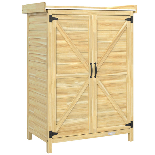 Outsunny Armario De Exterior De Madera_0
