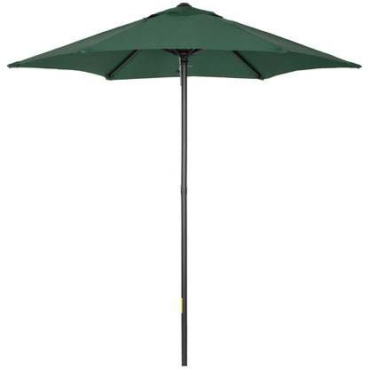 Outsunny Sombrilla Jardín Ø2x2 M Parasol De Aluminio Con Poste Desmontable Verde_0