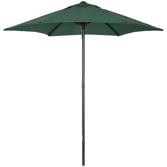 Outsunny Sombrilla Jardín Ø2x2 M Parasol De Aluminio Con Poste Desmontable Verde_0