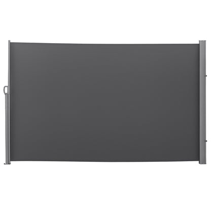Outsunny Toldo Lateral Retráctil 300x180 Cm Pantalla Enrollable Para Jardín Gris_0