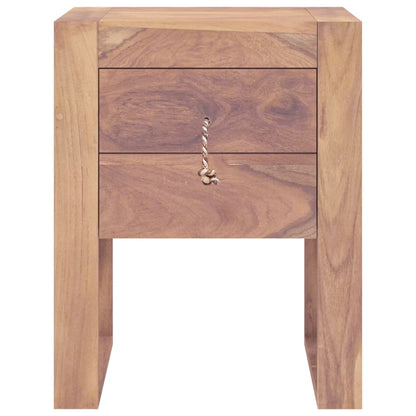 Mesita De Noche De Madera Maciza De Teca 40x30x50 Cm_2