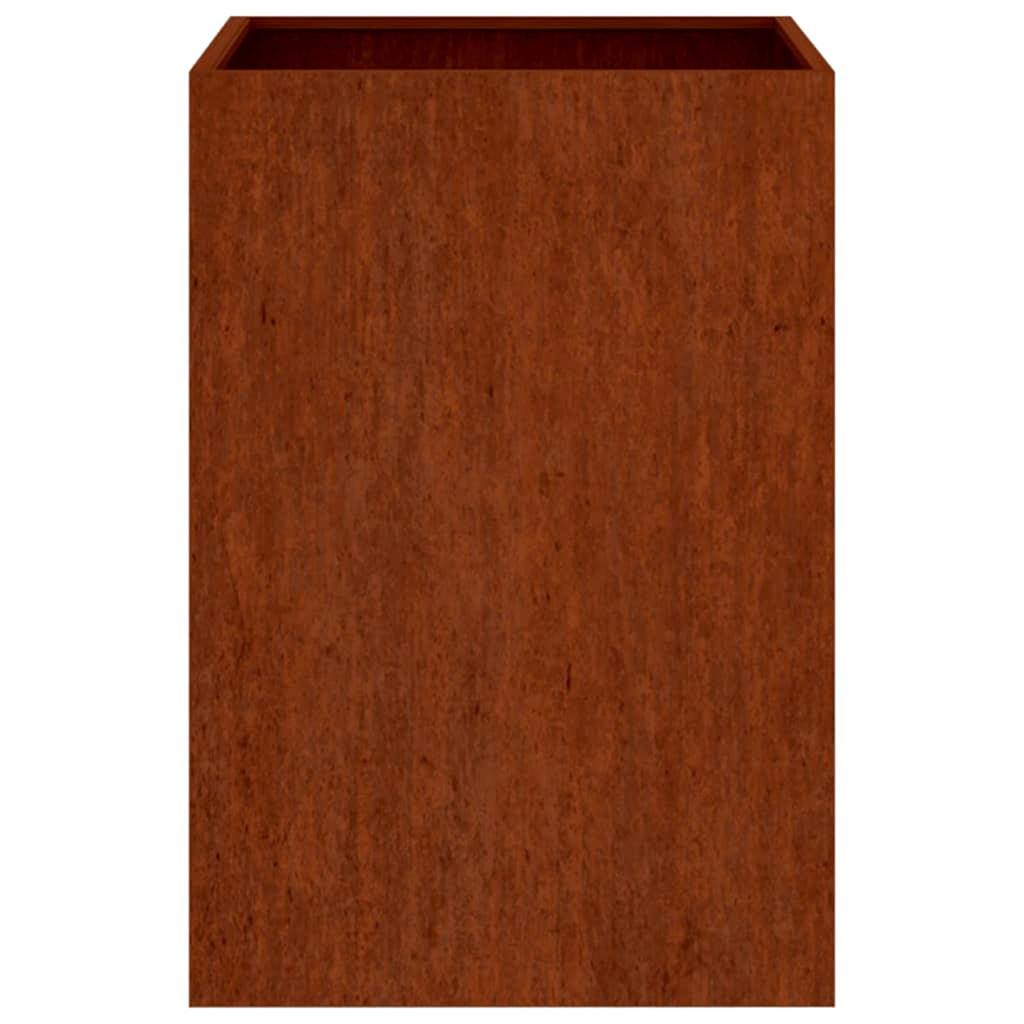 Jardinera De Acero Corten 42x38x75 Cm_4