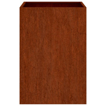 Jardinera De Acero Corten 42x38x75 Cm_4