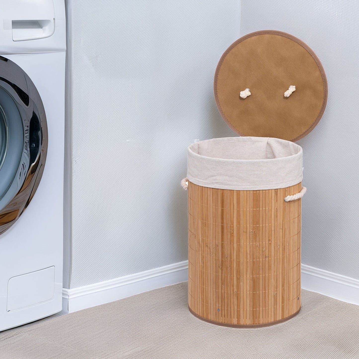 Wellhome - Cesto Para La Colada, Contenedor De Ropa Sucia, 48 L_2