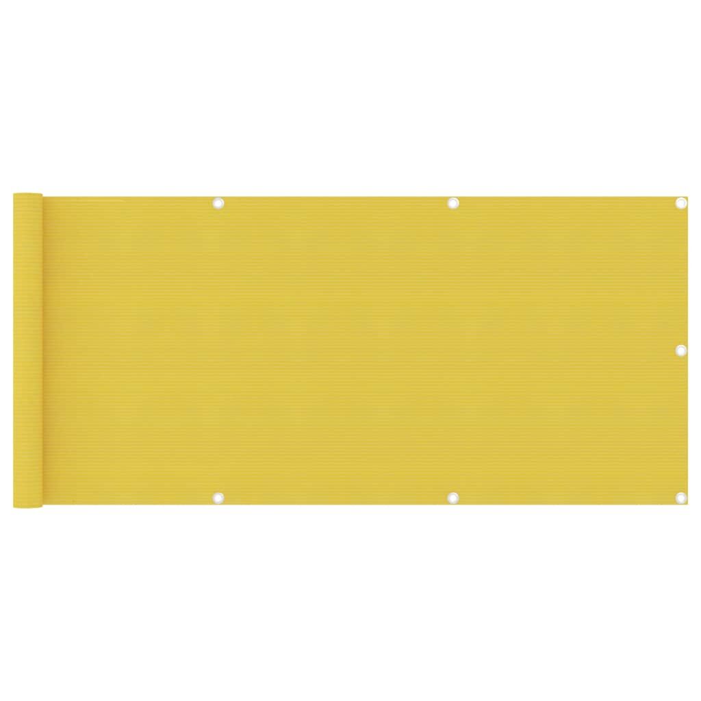 Vidaxl Toldo Para Balcón Hdpe Amarillo 75x400 Cm_0